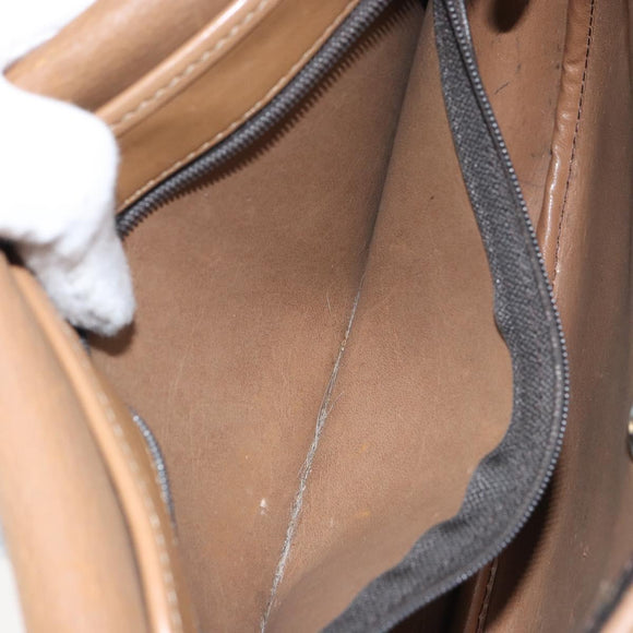 Christian Dior Honeycomb Canvas Shoulder Bag PVC Black Gold Auth bs32839