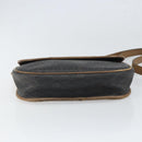 Christian Dior Honeycomb Canvas Shoulder Bag PVC Black Gold Auth bs32839-9