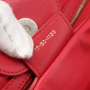 Christian Dior Hand Bag Leather 2way Red Gold Auth bs32842-12