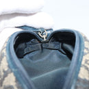 Christian Dior Trotter Canvas Pouch Navy Gold Auth bs32843-17