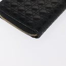 Christian Dior Canage Long Wallet Patent leather Black Gold Auth bs32844-15