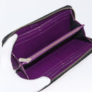 Christian Dior Canage Long Wallet Patent leather Black Gold Auth bs32844-9