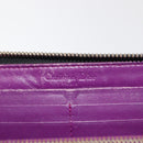 Christian Dior Canage Long Wallet Patent leather Black Gold Auth bs32844-17