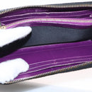 Christian Dior Canage Long Wallet Patent leather Black Gold Auth bs32844-19