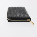 Christian Dior Canage Lange Brieftasche Lackleder Schwarz Gold Auth bs32844-4