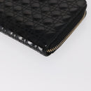 Christian Dior Canage Lange Brieftasche Lackleder Schwarz Gold Auth bs32844-14