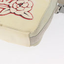 CHANEL Sports Line Shoulder Bag Nylon White Silver CC Auth bs32848-11