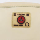 CHANEL Sports Line Shoulder Bag Nylon White Silver CC Auth bs32848-14