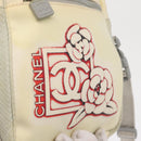 CHANEL Sports Line Shoulder Bag Nylon White Silver CC Auth bs32848-16