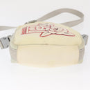CHANEL Sports Line Shoulder Bag Nylon White Silver CC Auth bs32848-9