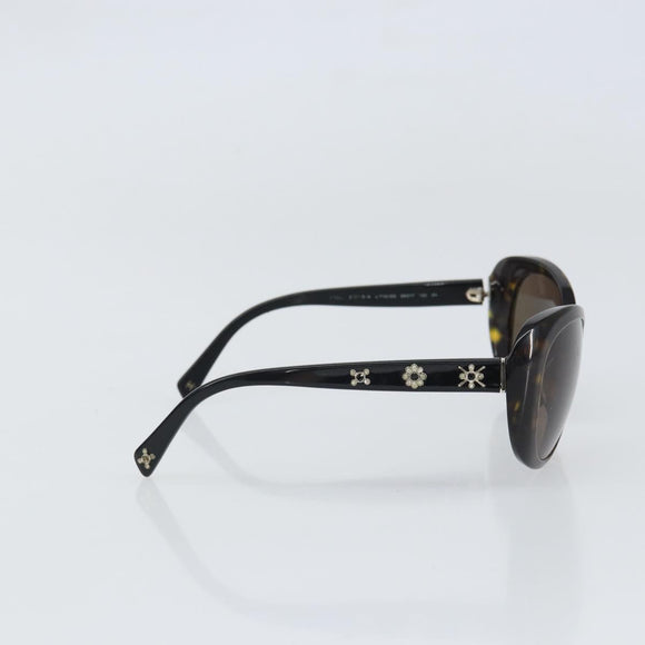 CHANEL Sunglasses plastic Black CC Auth bs32851