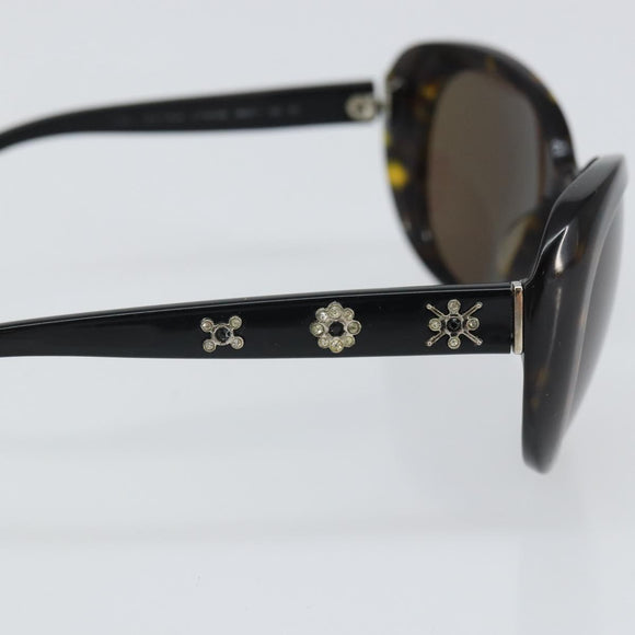 CHANEL Sunglasses plastic Black CC Auth bs32851