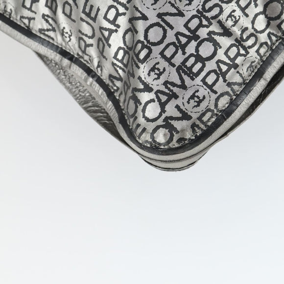 CHANEL Unlimited Tote Bag Nylon Silver CC Auth bs32854