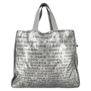 CHANEL Unlimited Tote Bag Nylon Silver CC Auth bs32854-2