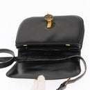 CELINE Shoulder Bag Leather Black Gold Auth bs32857-15