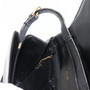 CELINE Shoulder Bag Leather Black Gold Auth bs32857-19
