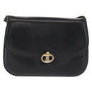 CELINE Shoulder Bag Leather Black Gold Auth bs32857-2