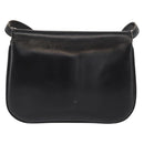 CELINE Shoulder Bag Leather Black Gold Auth bs32857-3