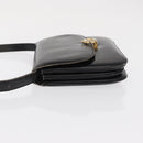 CELINE Shoulder Bag Leather Black Gold Auth bs32857-5
