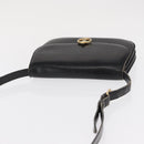 CELINE Shoulder Bag Leather Black Gold Auth bs32857-6