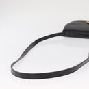 CELINE Shoulder Bag Leather Black Gold Auth bs32857-7