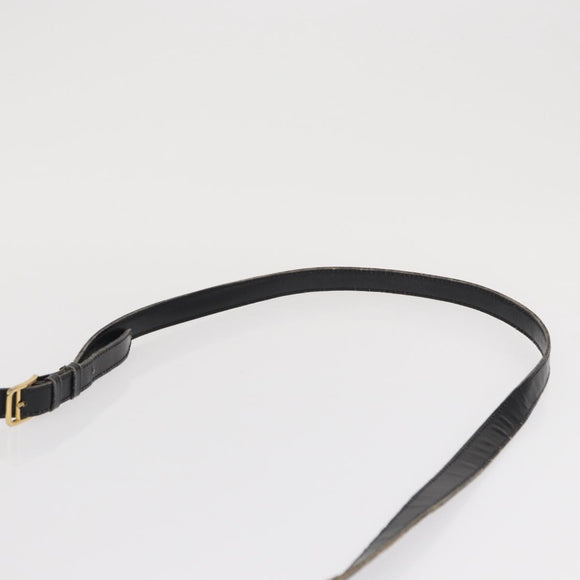 CELINE Shoulder Bag Leather Black Gold Auth bs32857