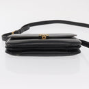 CELINE Shoulder Bag Leather Black Gold Auth bs32857-9