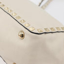 VALENTINO Hand Bag Leather 2way White Gold Auth bs32858-16