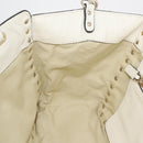 VALENTINO Hand Bag Leather 2way White Gold Auth bs32858-22