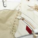 VALENTINO Hand Bag Leather 2way White Gold Auth bs32858-23