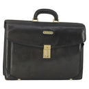 Burberrys Business Bag Leather Black Gold Auth bs32860-1