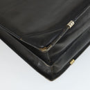Burberrys Business Bag Leather Black Gold Auth bs32860-17