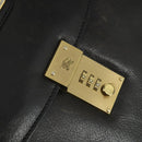 Burberrys Business Bag Leather Black Gold Auth bs32860-19