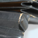 Burberrys Business Bag Leather Black Gold Auth bs32860-9