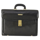 Burberrys Business Bag Leather Black Gold Auth bs32860-13