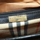 Burberrys Business Bag Leather Black Gold Auth bs32860-11