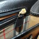 Burberrys Business Bag Leather Black Gold Auth bs32860-23