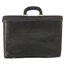 Burberrys Business Bag Leather Black Gold Auth bs32860-2