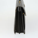 Burberrys Business Bag Leather Black Gold Auth bs32860-4