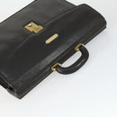 Burberrys Business Bag Leather Black Gold Auth bs32860-6