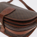 CELINE Macadam Canvas Shoulder Bag PVC Brown Gold Auth bs32861-11