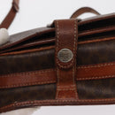 CELINE Macadam Canvas Shoulder Bag PVC Brown Gold Auth bs32861-14