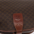 CELINE Macadam Canvas Shoulder Bag PVC Brown Gold Auth bs32861-15
