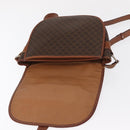 CELINE Macadam Canvas Shoulder Bag PVC Brown Gold Auth bs32861-16
