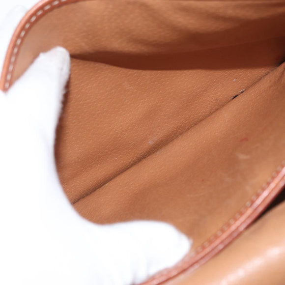 CELINE Macadam Canvas Shoulder Bag PVC Brown Gold Auth bs32861