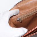 CELINE Macadam Canvas Shoulder Bag PVC Brown Gold Auth bs32861-22