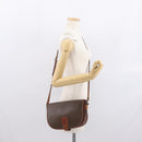 CELINE Macadam Canvas Shoulder Bag PVC Brown Gold Auth bs32861-25