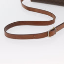 CELINE Macadam Canvas Shoulder Bag PVC Brown Gold Auth bs32861-7