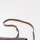 CELINE Macadam Canvas Shoulder Bag PVC Brown Gold Auth bs32861-8
