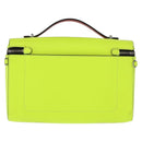 Christian Louboutin Hand Bag Leather Light Yellow Silver Auth bs32862-3